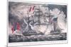 Us Frigate 'Constellation' Captures the 'L'Insurgente' in the West Indies at the Battle of Basseter-null-Mounted Giclee Print