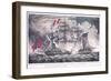 Us Frigate 'Constellation' Captures the 'L'Insurgente' in the West Indies at the Battle of Basseter-null-Framed Giclee Print