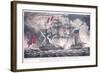 Us Frigate 'Constellation' Captures the 'L'Insurgente' in the West Indies at the Battle of Basseter-null-Framed Giclee Print