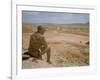 US General George S. Patton Watches Battle Between German and American Forces in El Guettar Valley-Eliot Elisofon-Framed Premium Photographic Print