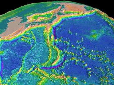 Mariana Trench Sea Floor Topography