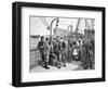 Us Government Health Officers on an Emigrant Ship, Quarantine Point, New York, 1887 (Engraving)-American-Framed Giclee Print