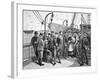 Us Government Health Officers on an Emigrant Ship, Quarantine Point, New York, 1887 (Engraving)-American-Framed Giclee Print