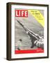 US Growth, Jet Flying with Trail of Smoke, January 4, 1954-Hank Walker-Framed Photographic Print