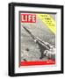 US Growth, Jet Flying with Trail of Smoke, January 4, 1954-Hank Walker-Framed Photographic Print