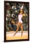 US Gymnast Ludmila Turishcheva Performing a Floor Exercise at the Summer Olympics-John Dominis-Framed Premium Photographic Print