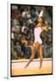 US Gymnast Ludmila Turishcheva Performing a Floor Exercise at the Summer Olympics-John Dominis-Framed Photographic Print