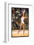 US Gymnast Ludmila Turishcheva Performing a Floor Exercise at the Summer Olympics-John Dominis-Framed Photographic Print