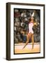 US Gymnast Ludmila Turishcheva Performing a Floor Exercise at the Summer Olympics-John Dominis-Framed Photographic Print