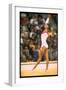 US Gymnast Ludmila Turishcheva Performing a Floor Exercise at the Summer Olympics-John Dominis-Framed Photographic Print