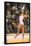 US Gymnast Ludmila Turishcheva Performing a Floor Exercise at the Summer Olympics-John Dominis-Framed Stretched Canvas