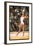 US Gymnast Ludmila Turishcheva Performing a Floor Exercise at the Summer Olympics-John Dominis-Framed Photographic Print