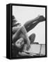 US Gymnast Muriel Davis Practicing at the National Gymnastic Clinic-Stan Wayman-Framed Stretched Canvas