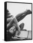 US Gymnast Muriel Davis Practicing at the National Gymnastic Clinic-Stan Wayman-Framed Stretched Canvas