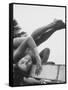 US Gymnast Muriel Davis Practicing at the National Gymnastic Clinic-Stan Wayman-Framed Stretched Canvas