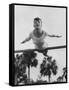 US Gymnast Muriel Davis Practicing at the National Gymnastic Clinic-Stan Wayman-Framed Stretched Canvas