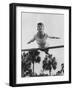 US Gymnast Muriel Davis Practicing at the National Gymnastic Clinic-Stan Wayman-Framed Photographic Print