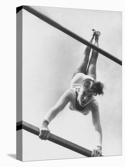 US Gymnast Muriel Davis Practicing at the National Gymnastic Clinic-Stan Wayman-Stretched Canvas