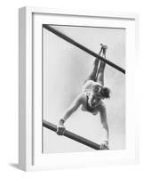 US Gymnast Muriel Davis Practicing at the National Gymnastic Clinic-Stan Wayman-Framed Photographic Print