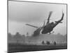 US Helicopters Carrying South Vietnamese Troops in Raid on Viet Cong Positions-Larry Burrows-Mounted Photographic Print