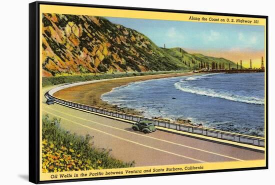 US Highway 101, Santa Barbara, California-null-Framed Stretched Canvas