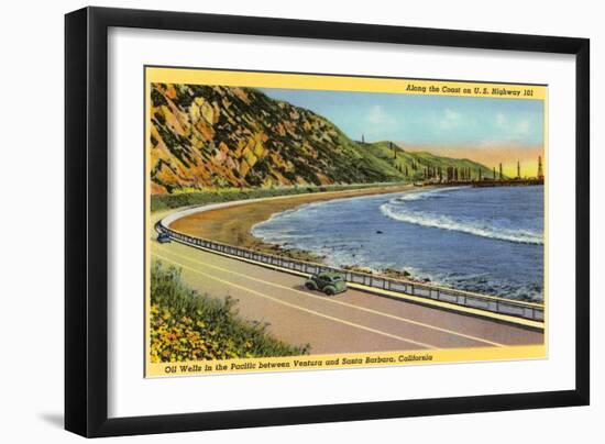 US Highway 101, Santa Barbara, California-null-Framed Art Print