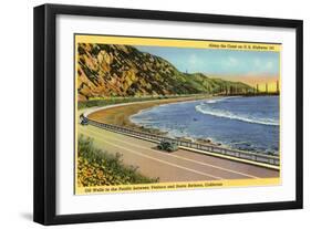 US Highway 101, Santa Barbara, California-null-Framed Art Print
