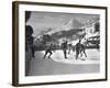 US Hockey Team Playing the Swiss at the Winter Olympics-null-Framed Photographic Print