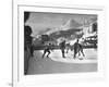 US Hockey Team Playing the Swiss at the Winter Olympics-null-Framed Photographic Print