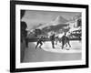 US Hockey Team Playing the Swiss at the Winter Olympics-null-Framed Photographic Print