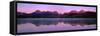 US, ID, Sawtooth Mountain Range, Sunset-Panoramic Images-Framed Stretched Canvas