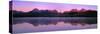 US, ID, Sawtooth Mountain Range, Sunset-Panoramic Images-Stretched Canvas