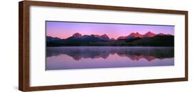 US, ID, Sawtooth Mountain Range, Sunset-Panoramic Images-Framed Photographic Print