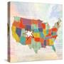 US    lower 48, states, us map-Robbin Rawlings-Stretched Canvas