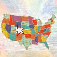 'US lower 48, states, us map' Posters - Robbin Rawlings | AllPosters.com