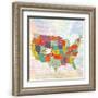 'US lower 48, states, us map' Posters - Robbin Rawlings | AllPosters.com