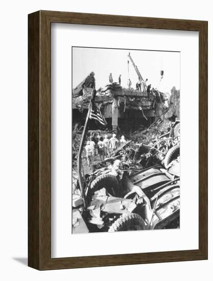 US Marine Barracks,Beirut 1983-null-Framed Photographic Print