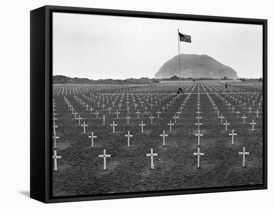 US Marine Cemetery on Iwo Jima-null-Framed Stretched Canvas