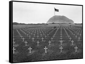 US Marine Cemetery on Iwo Jima-null-Framed Stretched Canvas