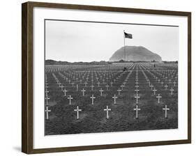 US Marine Cemetery on Iwo Jima-null-Framed Photographic Print