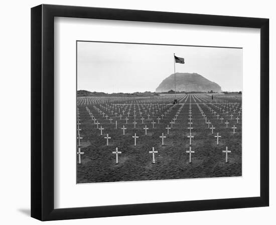 US Marine Cemetery on Iwo Jima-null-Framed Photographic Print