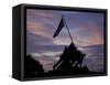 US Marine Corps Memorial is Silhouetted Against the Early Morning Sky in Arlington, Virginia-null-Framed Stretched Canvas