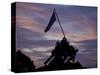 US Marine Corps Memorial is Silhouetted Against the Early Morning Sky in Arlington, Virginia-null-Stretched Canvas