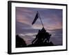 US Marine Corps Memorial is Silhouetted Against the Early Morning Sky in Arlington, Virginia-null-Framed Photographic Print