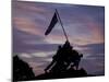 US Marine Corps Memorial is Silhouetted Against the Early Morning Sky in Arlington, Virginia-null-Mounted Photographic Print
