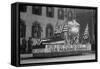 Us Marine Corps Parade Float Emphasizing Recruitment-null-Framed Stretched Canvas