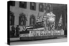 Us Marine Corps Parade Float Emphasizing Recruitment-null-Stretched Canvas