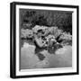 US Marine Rifleman Relaxes in a Cool Mountain Stream, Vietnam, 1968-null-Framed Photo