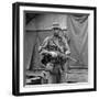 US Marine Sergeant Prepared to Go into a Field, Vietnam, April 1967-null-Framed Photo