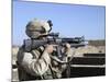 US Marine Sites Through the Scope Atop His 556mm M16A2 Rifle-Stocktrek Images-Mounted Photographic Print